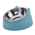 1 bol pour chat au design mignon et créatif, incliné pour chatons et chiots, en acier inoxydable, idéal pour la nourriture et l’eau, convient aux chiens et chats.