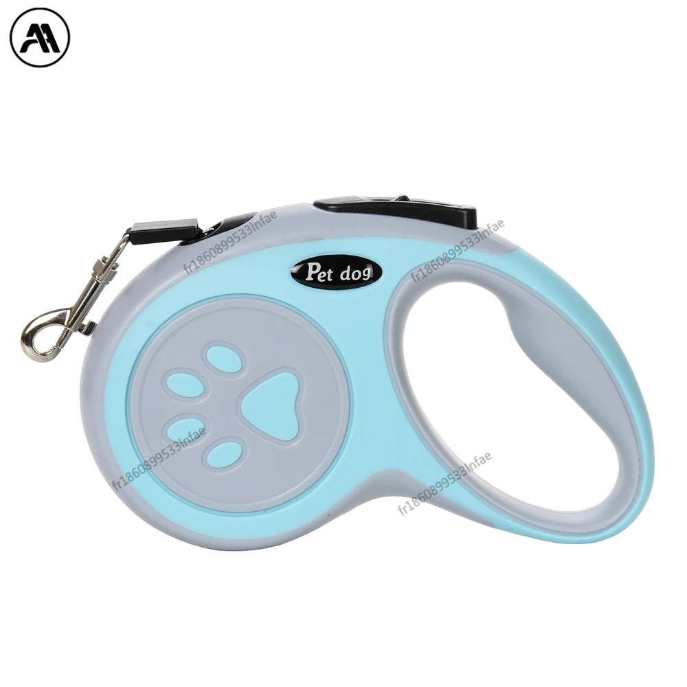 Laisse Rétractable pour Chien – Ergonomique, Solide & Contrôle Facile.                                                 3-5m de laisse.                                       Adaptée pour petit et grands chien et chats