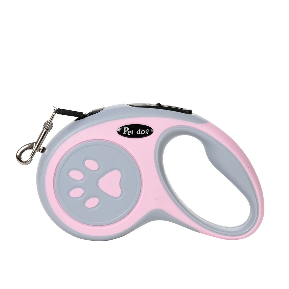 Laisse Rétractable pour Chien – Ergonomique, Solide & Contrôle Facile.                                                 3-5m de laisse.                                       Adaptée pour petit et grands chien et chats