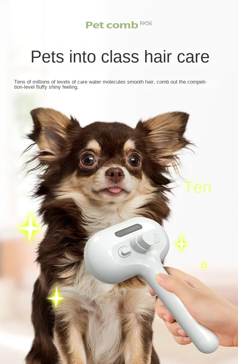 3-en-1 Brosse Électrique pour Chiens et Chats 🐶🐱 – Toilettage Confort, Massage Apaisant & Élimination des Poils