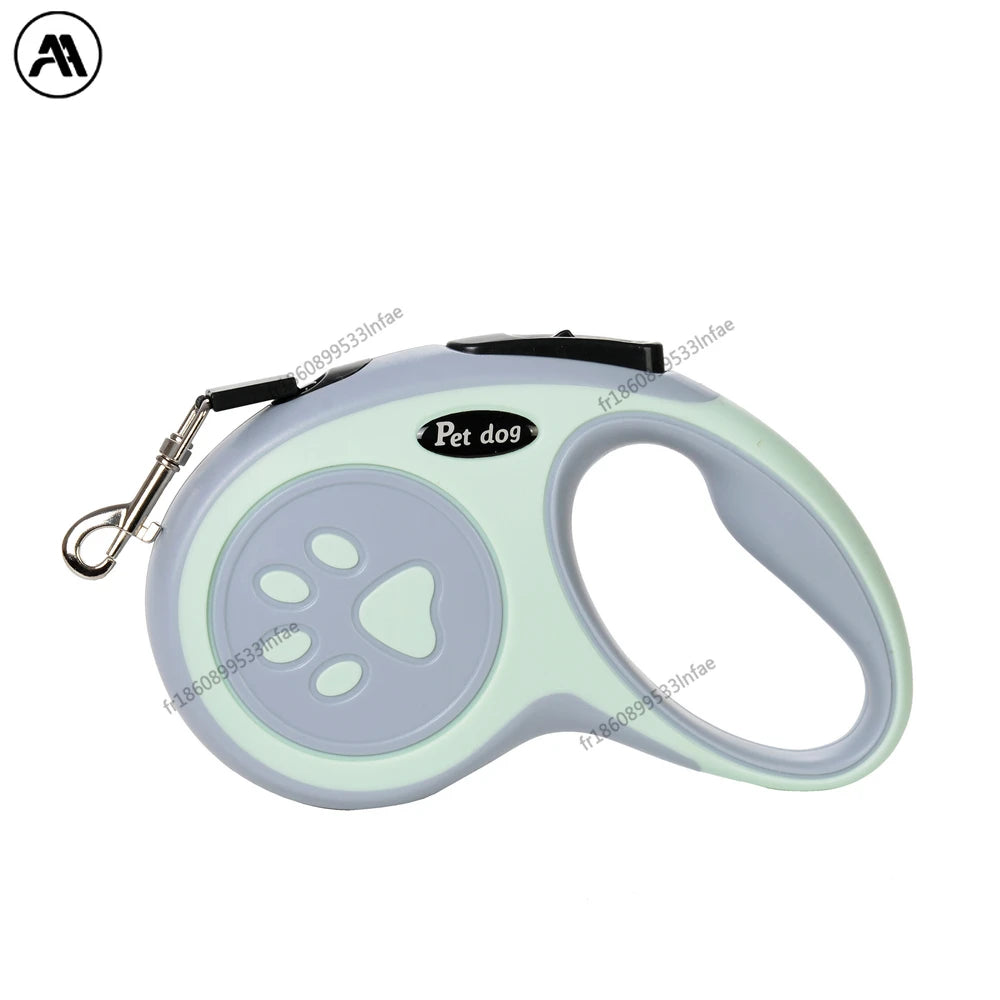 Laisse Rétractable pour Chien – Ergonomique, Solide & Contrôle Facile.                                                 3-5m de laisse.                                       Adaptée pour petit et grands chien et chats