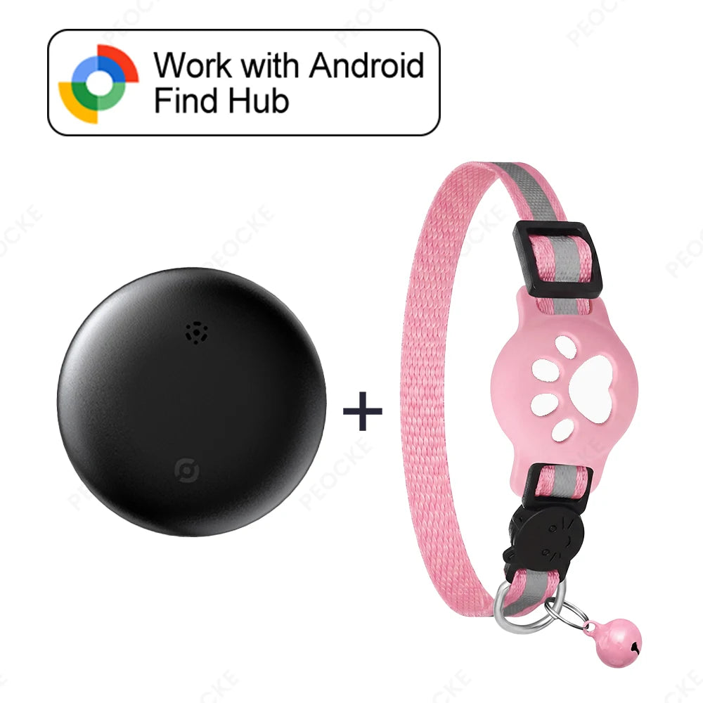 Collier traceur GPS Bluetooth étanche pour chat et chien – Localisation en temps réel via Android ( ce n’est pas applicable avec un Huawei)