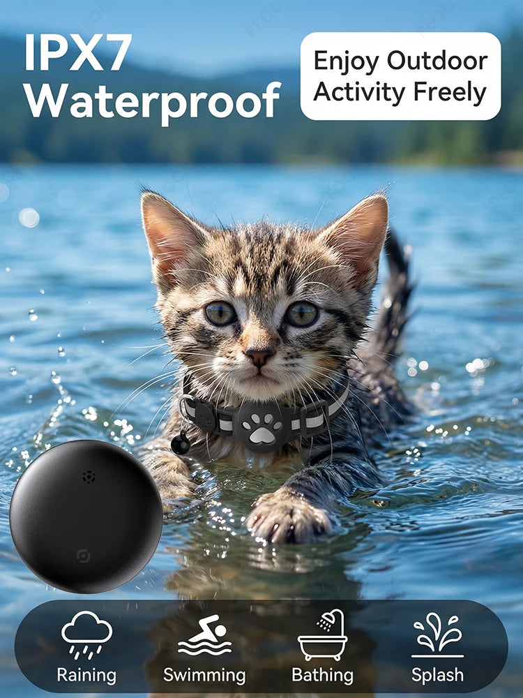 Collier traceur GPS Bluetooth étanche pour chat et chien – Localisation en temps réel via Android ( ce n’est pas applicable avec un Huawei)