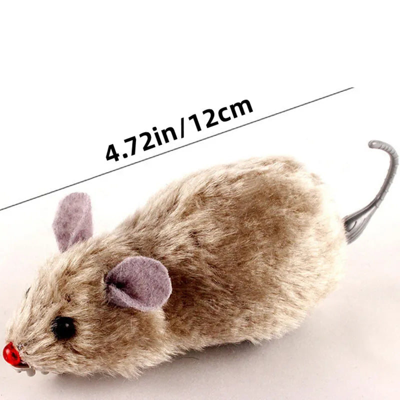 Souris en peluche réaliste Jouet de course pour chats Chiens
