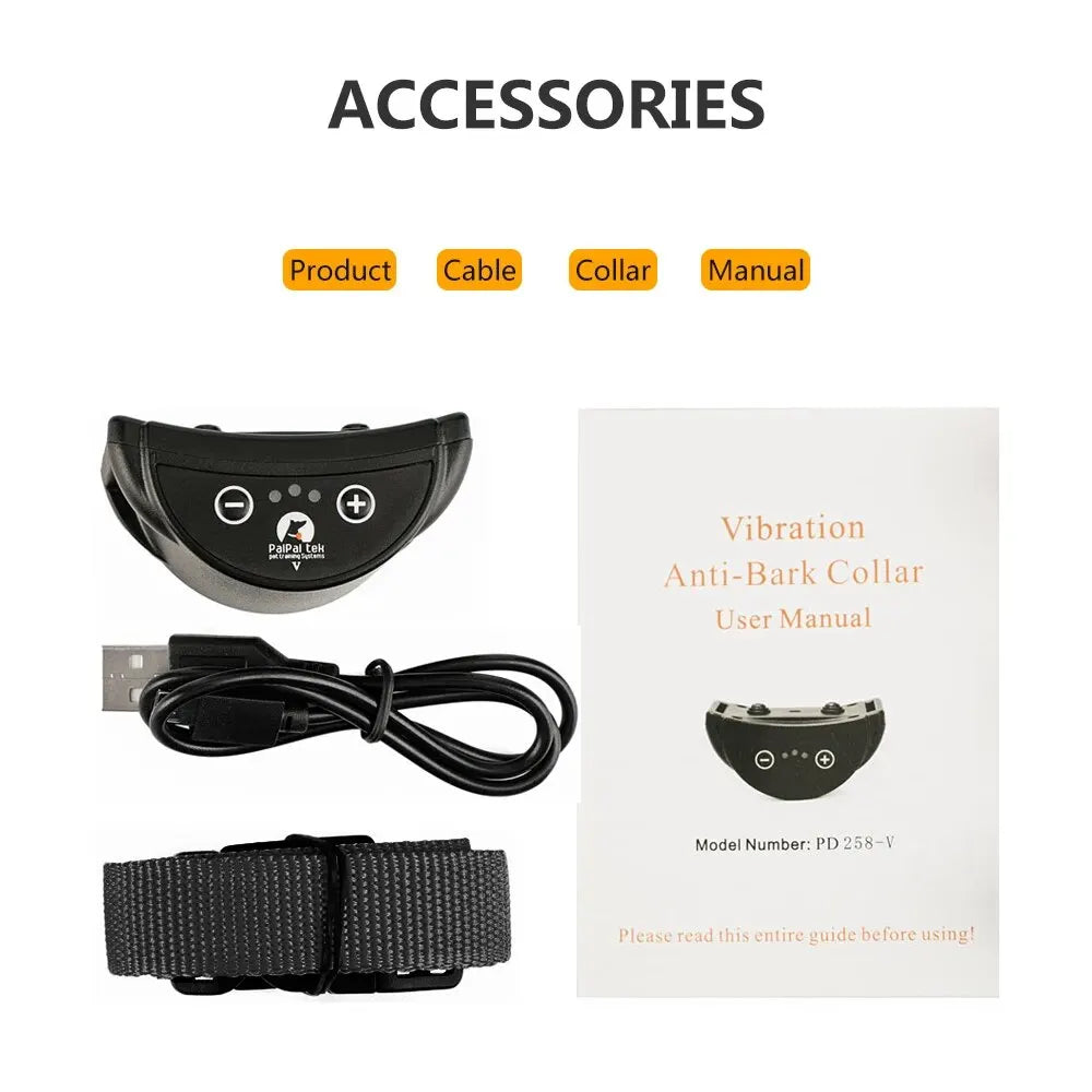 Collier de Dressage Intelligent pour Chien – Anti-Aboiement Rechargeable & Réglable.                  Adapté pour petits et moyen chien
