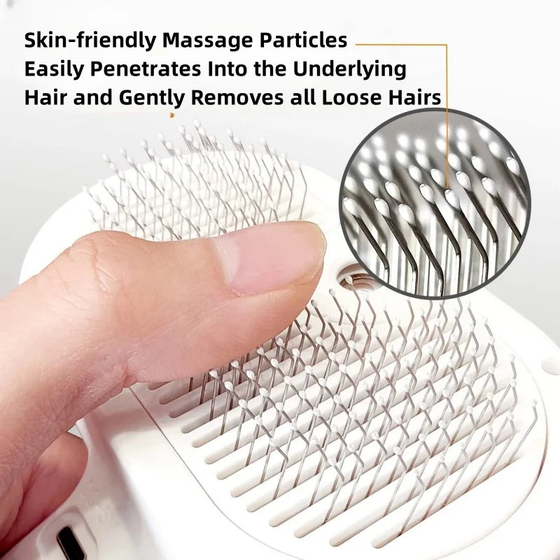 3-en-1 Brosse Électrique pour Chiens et Chats 🐶🐱 – Toilettage Confort, Massage Apaisant & Élimination des Poils