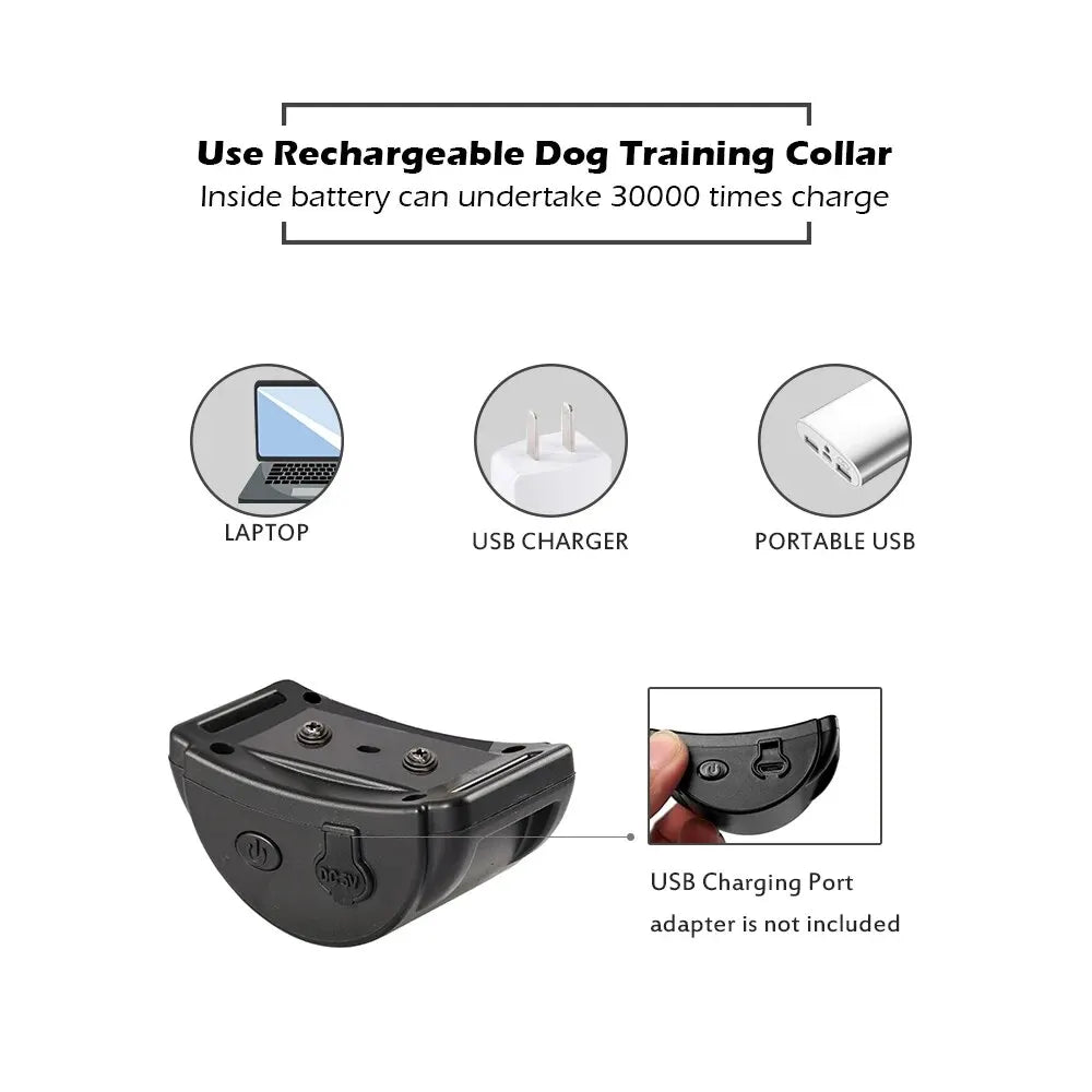 Collier de Dressage Intelligent pour Chien – Anti-Aboiement Rechargeable & Réglable.                  Adapté pour petits et moyen chien