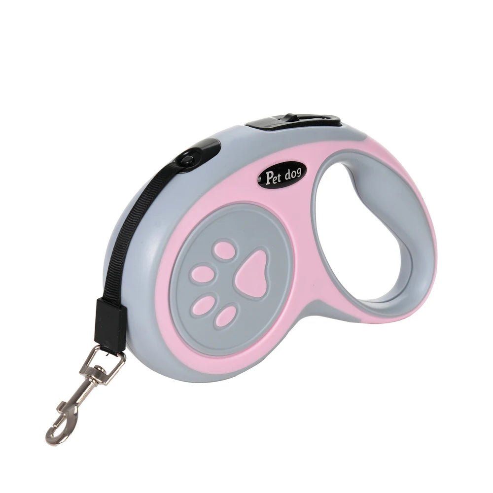Laisse Rétractable pour Chien – Ergonomique, Solide & Contrôle Facile.                                                 3-5m de laisse.                                       Adaptée pour petit et grands chien et chats