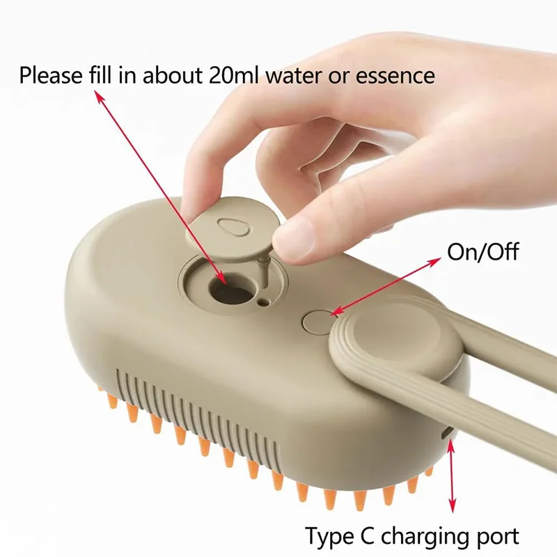 3-en-1 Brosse Électrique pour Chiens et Chats 🐶🐱 – Toilettage Confort, Massage Apaisant & Élimination des Poils