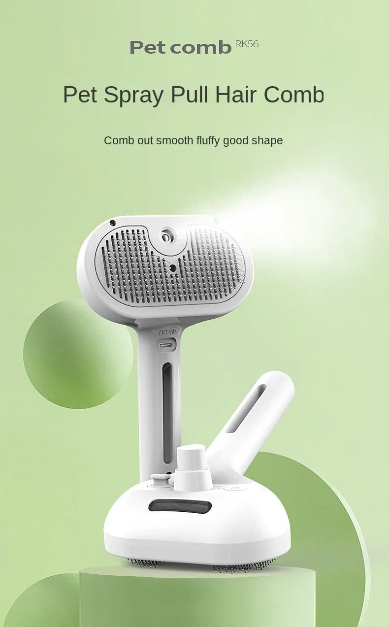 3-en-1 Brosse Électrique pour Chiens et Chats 🐶🐱 – Toilettage Confort, Massage Apaisant & Élimination des Poils