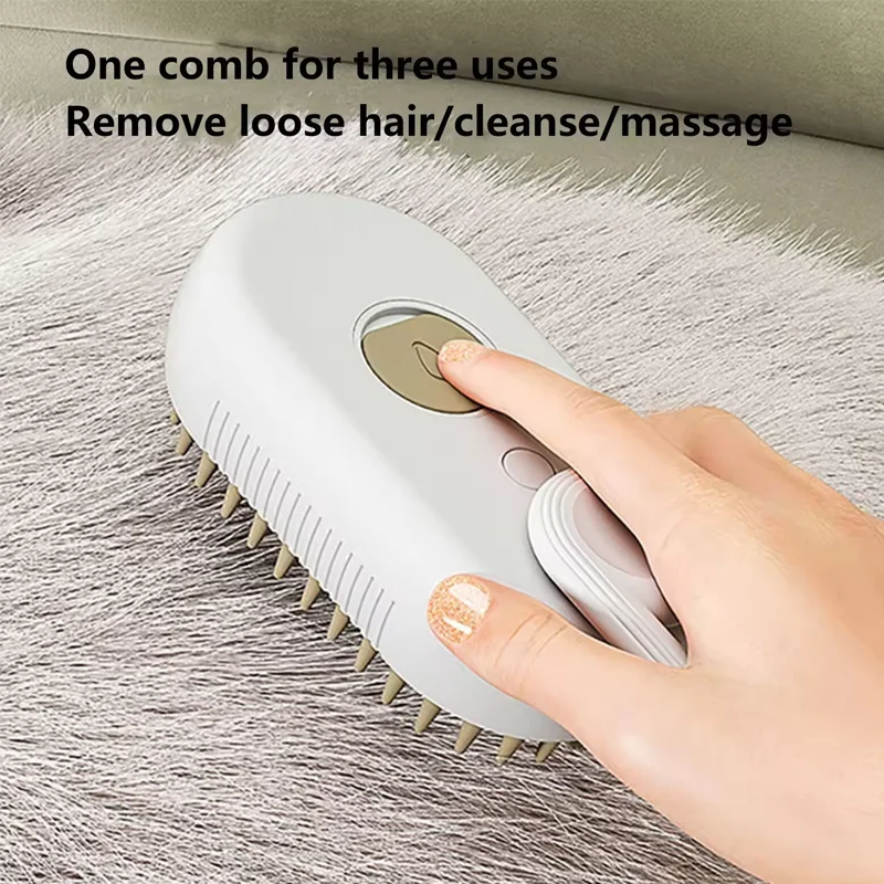 3-en-1 Brosse Électrique pour Chiens et Chats 🐶🐱 – Toilettage Confort, Massage Apaisant & Élimination des Poils