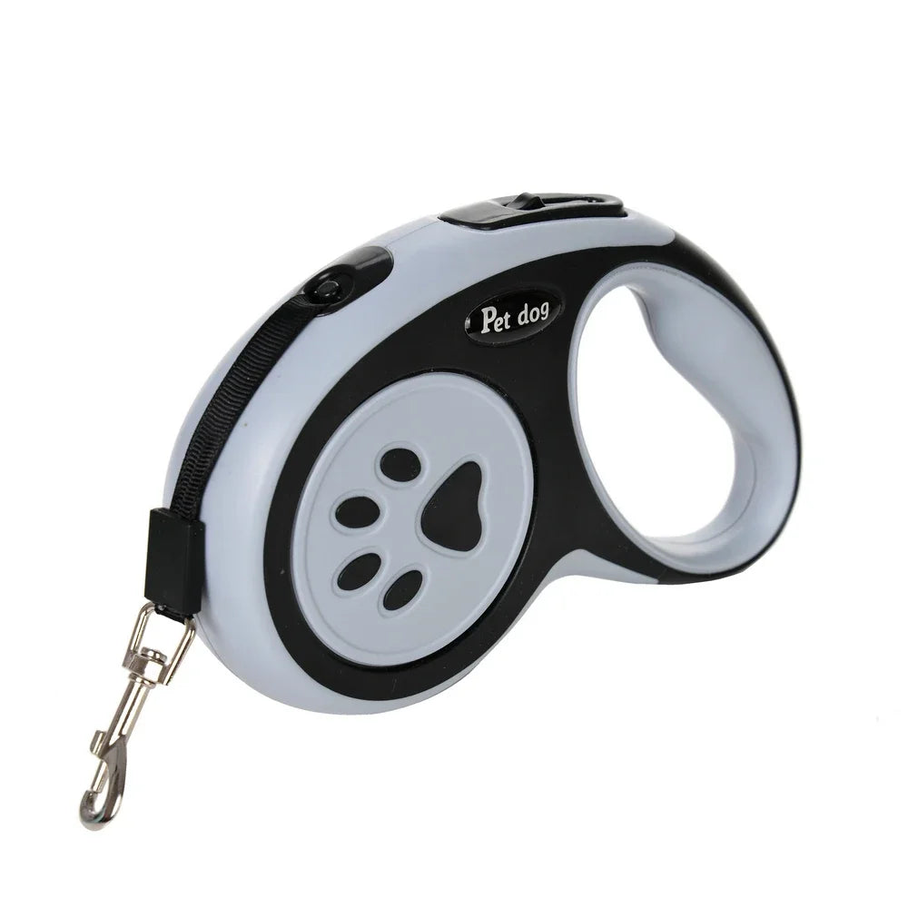 Laisse Rétractable pour Chien – Ergonomique, Solide & Contrôle Facile.                                                 3-5m de laisse.                                       Adaptée pour petit et grands chien et chats