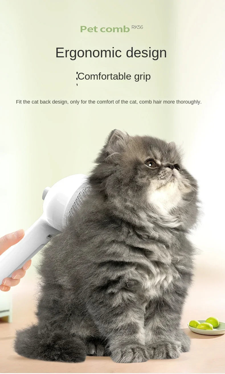 3-en-1 Brosse Électrique pour Chiens et Chats 🐶🐱 – Toilettage Confort, Massage Apaisant & Élimination des Poils