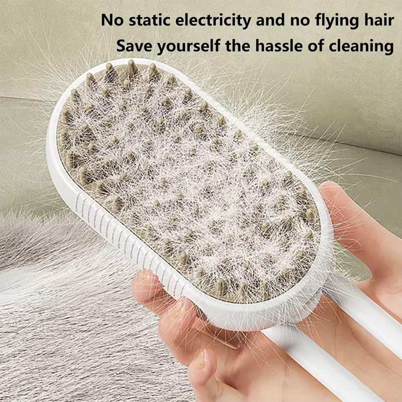 3-en-1 Brosse Électrique pour Chiens et Chats 🐶🐱 – Toilettage Confort, Massage Apaisant & Élimination des Poils