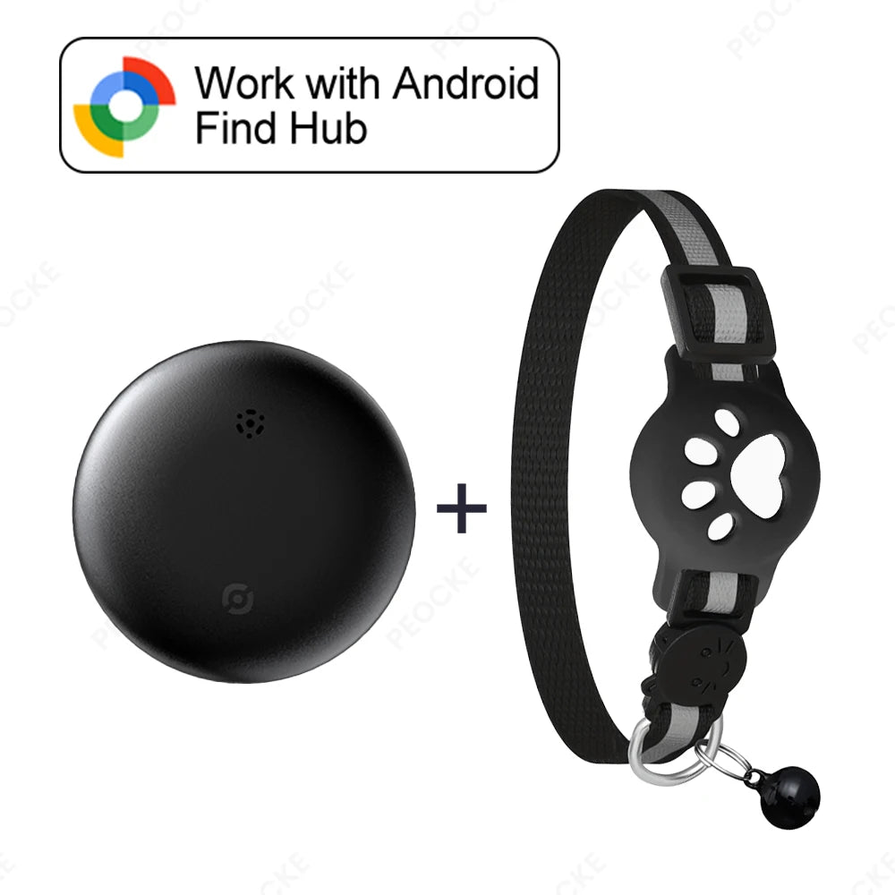 Collier traceur GPS Bluetooth étanche pour chat et chien – Localisation en temps réel via Android ( ce n’est pas applicable avec un Huawei)