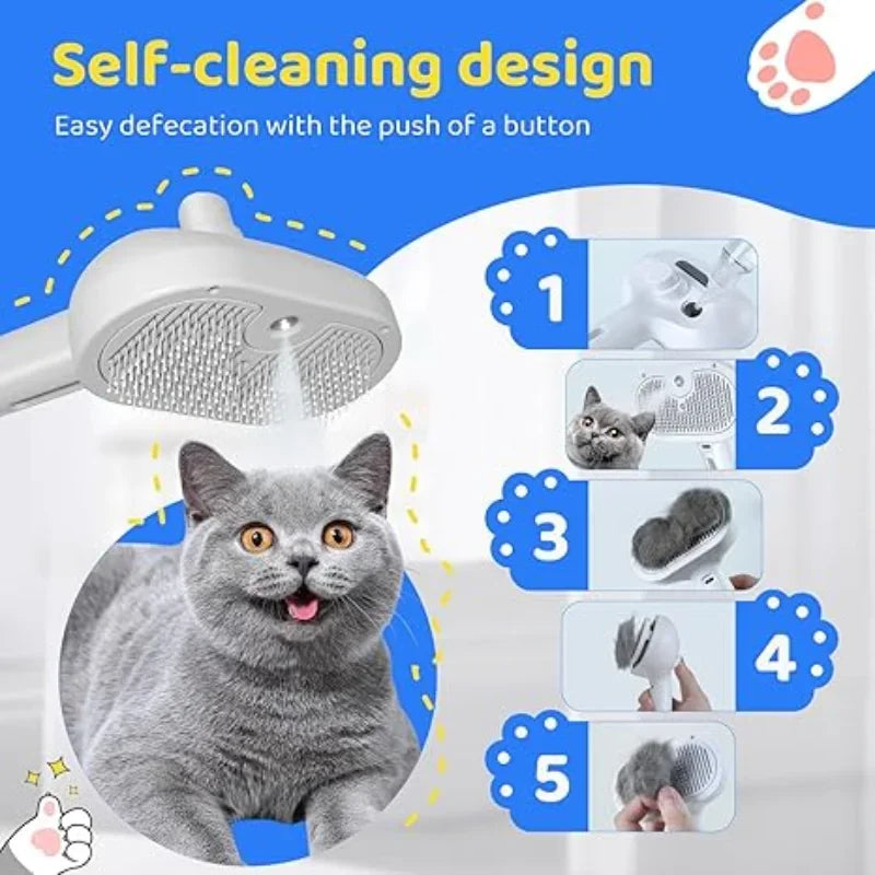 3-en-1 Brosse Électrique pour Chiens et Chats 🐶🐱 – Toilettage Confort, Massage Apaisant & Élimination des Poils