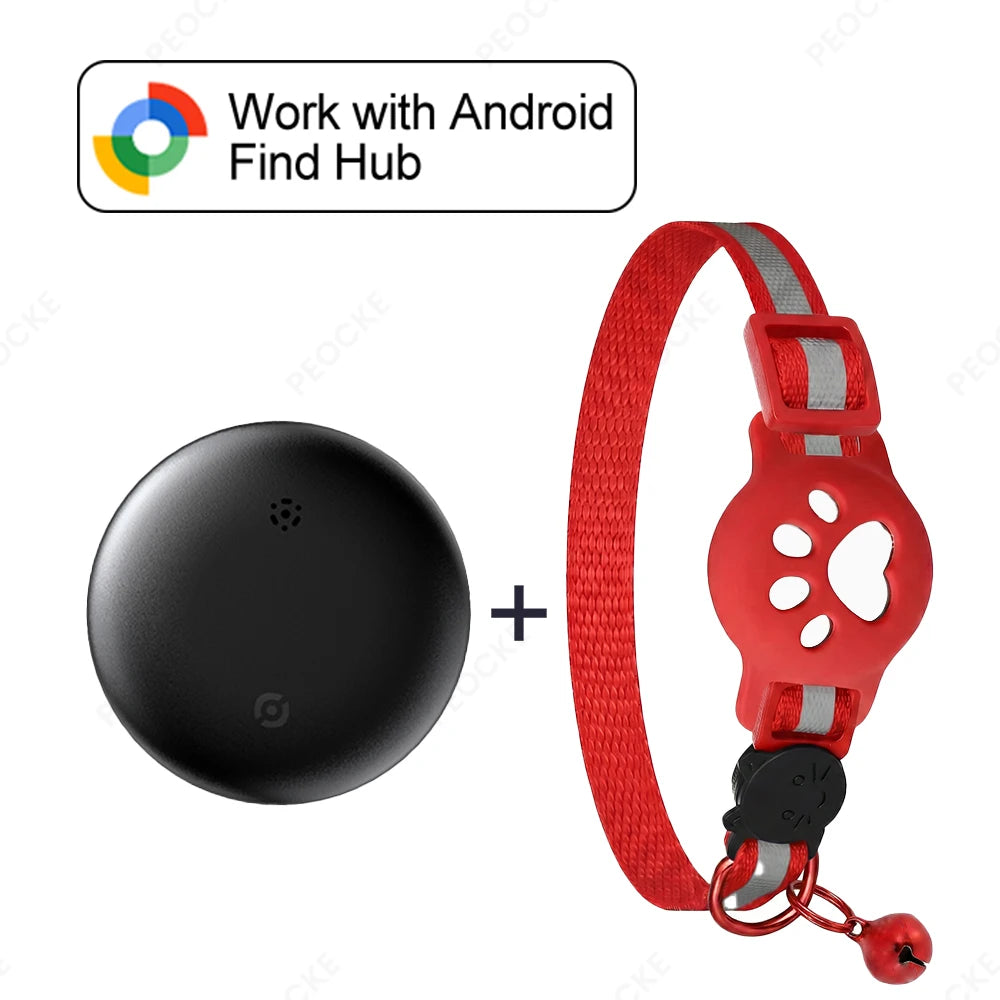 Collier traceur GPS Bluetooth étanche pour chat et chien – Localisation en temps réel via Android ( ce n’est pas applicable avec un Huawei)