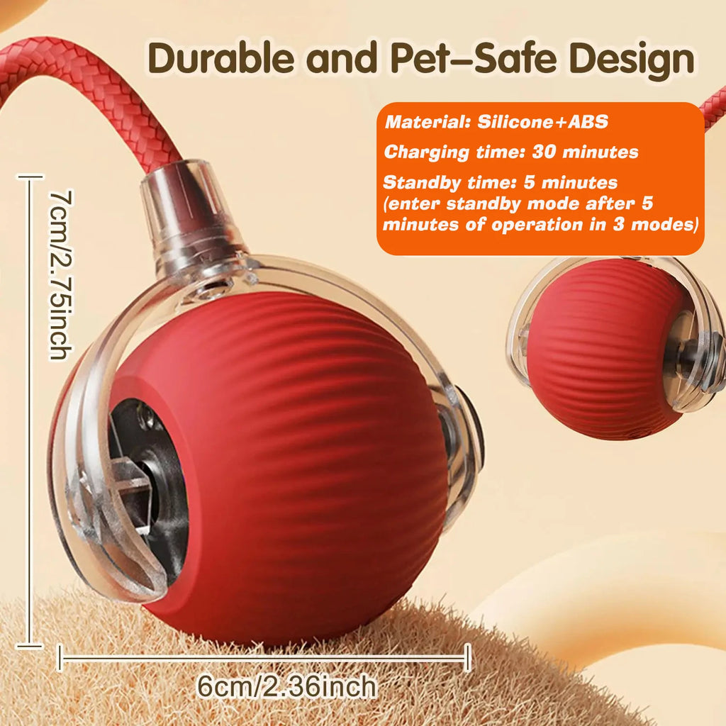 Balle Interactive Rechargeable pour Chat 🐱 – Jeu Automatique & Stimulation Active
