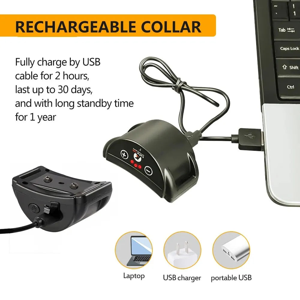 Collier de Dressage Intelligent pour Chien – Anti-Aboiement Rechargeable & Réglable.                  Adapté pour petits et moyen chien