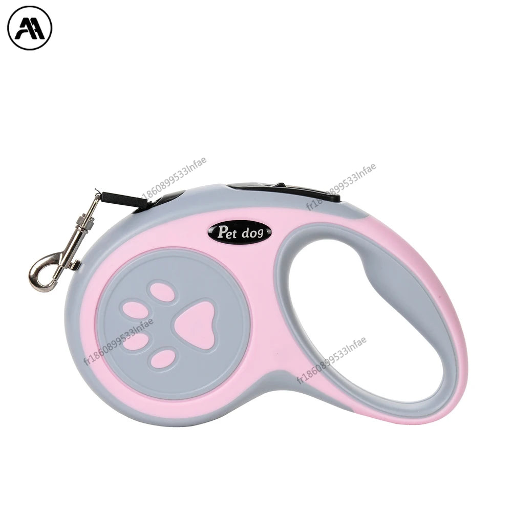 Laisse Rétractable pour Chien – Ergonomique, Solide & Contrôle Facile.                                                 3-5m de laisse.                                       Adaptée pour petit et grands chien et chats